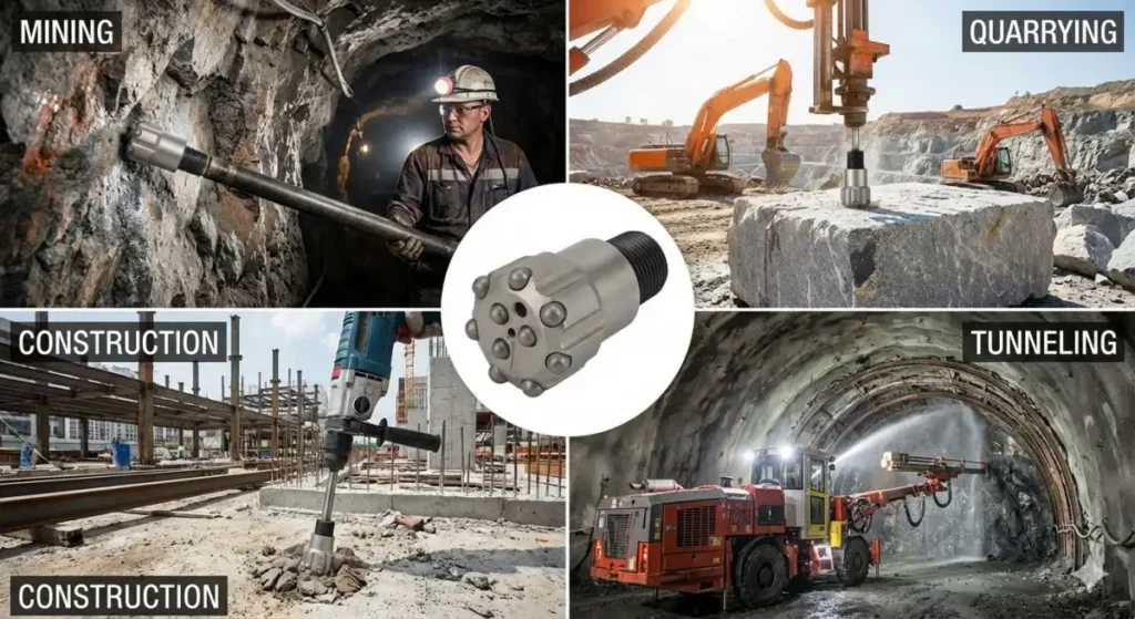 R32 Thread Button Bit Applicantions