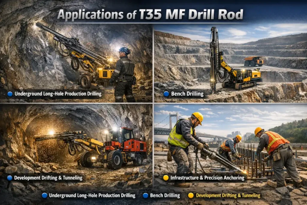 Applicantions of T35 MF Drill Rod