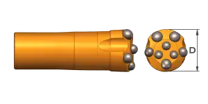 Broca de botón roscada R28