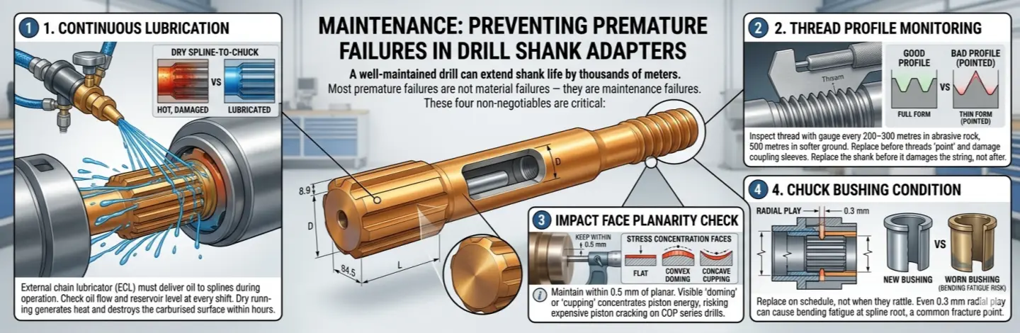 Maintenance of Drill Shank Adapter